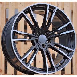 R19x9.5 5X112 ET 38 66.6 A7065 (BY1356) Black Polished (MB) For BMW (Z3) (Front+Rear)