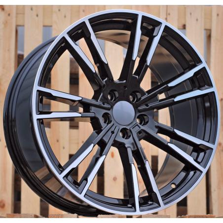 R19x9.5 5X112 ET 38 66.6 A7065 (BY1356) Black Polished (MB) For BMW (Z3) (Front+Rear)