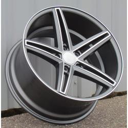 R18x9 5X120 ET 35 72.6 QC521 Grey Polished Half Matt (MGHM) For RACIN (K4) ((Rear+Front) Style Vossen (AKC 75 Eur))
