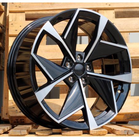 R20x8 5X112 ET 45 57.1 I5638 Black Polished (MB) For SKODA (Z5) (New Model)