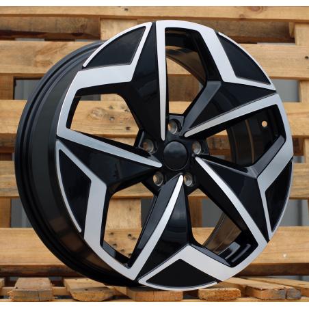 R19x7.5 5X112 ET 50 57.1 I5649 Black Polished (MB) For VW (Z5) (For ID.3)