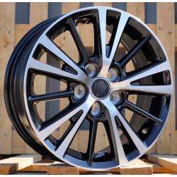 R15x6 5X100 ET 39 54.1 L1051 (IN0099) Black Polished (MB) For TOYOT (Z5)