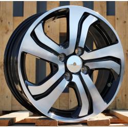R15x6 4X100 ET 53 56.1 L1236 Black Polished (MB) For HOND (P1)