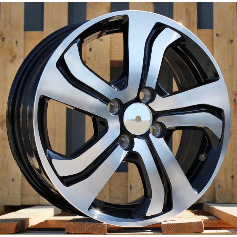 R15x6 4X100 ET 53 56.1 L1236 Black Polished (MB) For HOND (P1) R15x6 4X100 ET 53 56.1 L1236 Black Polished (MB) For HOND (P1)