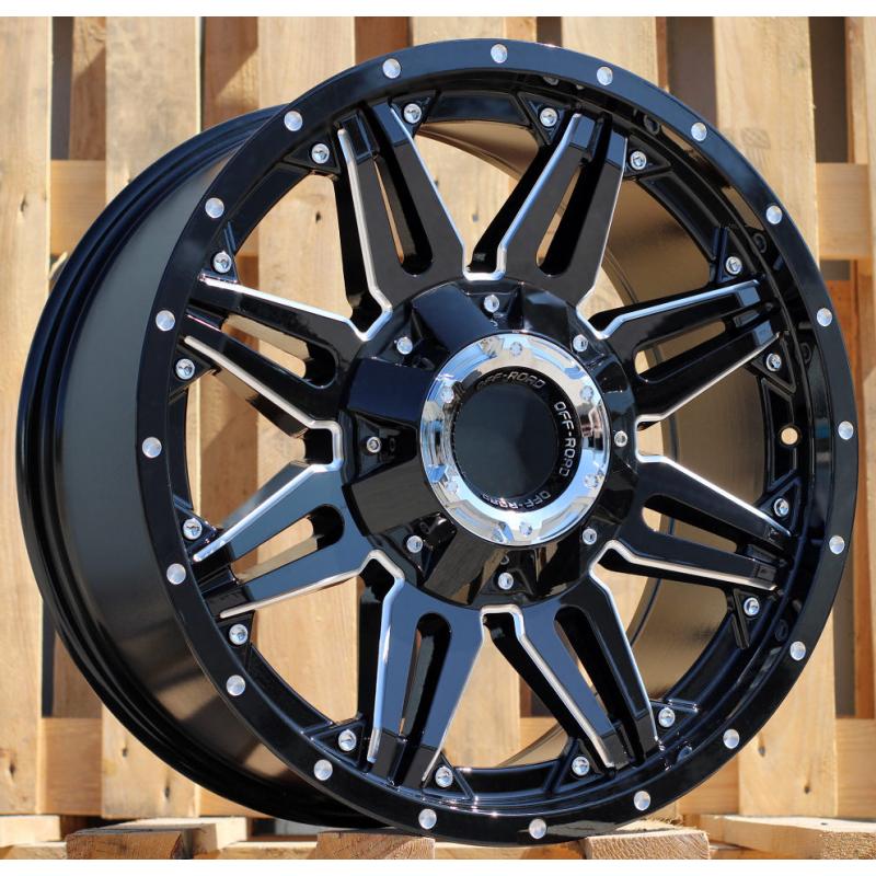 R20x9 10X114/127 ET 0 87.1 L1447 Black (BL) For 4X4 (K3) (Milling) R20x9 10X114/127 ET 0 87.1 L1447 Black (BL) For 4X4 (K3) (Milling)