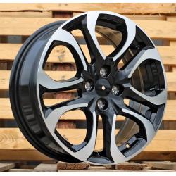 R17x6.5 4X100 ET 45 60.1 L1650 Black Polished (MB) For RACIN (P1)