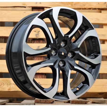 R17x6.5 4X100 ET 45 60.1 L1650 Black Polished (MB) For RACIN (P1)
