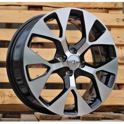 R17x6.5 4X100 ET 40 60.1 L1667 Black Polished (MB) For RACIN (P1)