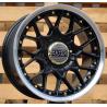 R15x8 8X100/114 ET 30 73.1 L1879 (HX025) Black+Polished Lip (BLPL) For HAXER (P1) ((AKC 60 Eur))