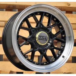 R17x8 10X112/120 ET 30 74.1 L1880 (HX025) Black+Polished Lip (BLPL) For HAXER (P1)