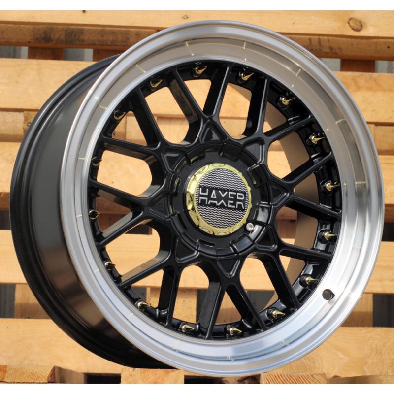 R17x8 10X112/120 ET 30 74.1 L1880 (HX025) Black+Polished Lip (BLPL) For HAXER (P1) R17x8 10X112/120 ET 30 74.1 L1880 (HX025) Black+Polished Lip (BLPL) For HAXER (P1)