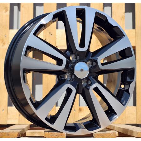 R17x6.5 4X100 ET 43 60.1 L2093 Black Polished (MB) For RACIN (K3)