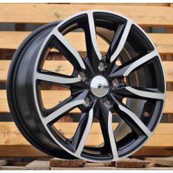 R15x6.5 5X114.3 ET 40 67.1 LU263 Black Polished Half Matt (MBHM) For RACIN (P1)