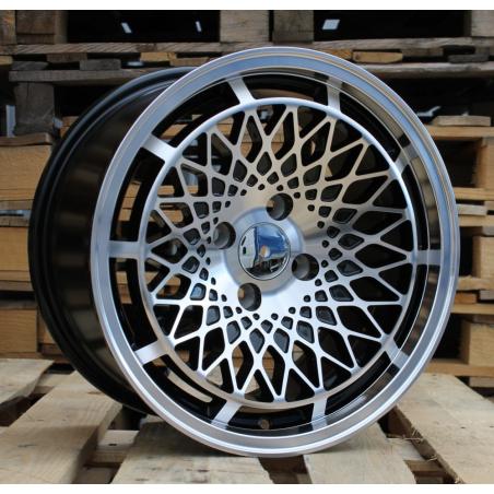 R15x8 4X100 ET 25 73.1 LU519 Black Polished (MB) For RACIN (P1)