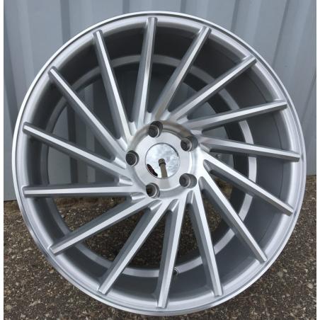 R19x9.5 5X120 ET 38 72.6 LU589 (M7R) Polished Silver (MS) For RACIN (K7) ((AKC 60 Eur) Style Vossen (Right side))