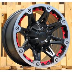 R16x8 6X139.7 ET M12 110.1 LU849 Black Matt+Polished Lip (BMPL) For 4X4 (P1)