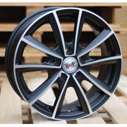 R15x6 5X110 ET 39 73.1 M15 Black Polished Matt (MBM) For RACIN (K7) ((AKC 55 Eur))