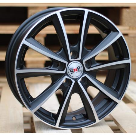 R15x6 5X110 ET 39 73.1 M15 Black Polished Matt (MBM) For RACIN (K7) ((AKC 55 Eur))