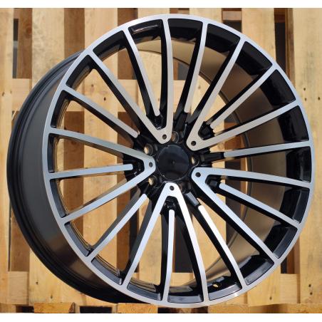 R21x10 5X112 ET 40 66.6 MR532 (BY1779) Black Polished (MB) For MER (Z1) (Rear+Front)