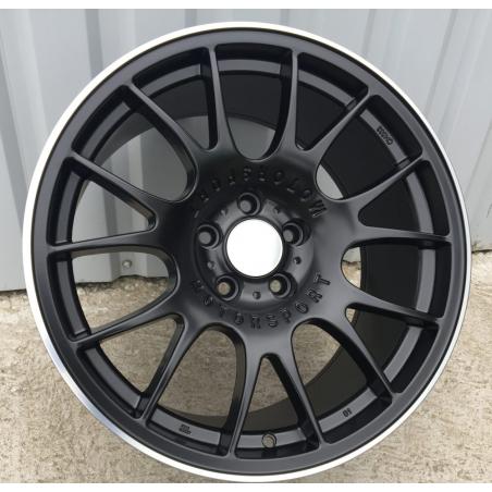 R19x8.5 5X120 ET 35 72.6 QC111 Black Half Matt+Polished Lip (BLHMPL) For RACIN (K4) (REAR+FRONT BBS MOTORSPORT)
