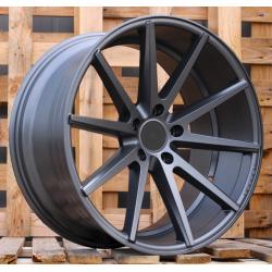 R20x10 5X120 ET 38 72.6 QC1122 Grey Polished Matt (MGM) For RACIN (K3+A) ((AKC 100 Eur) Style Vossen)