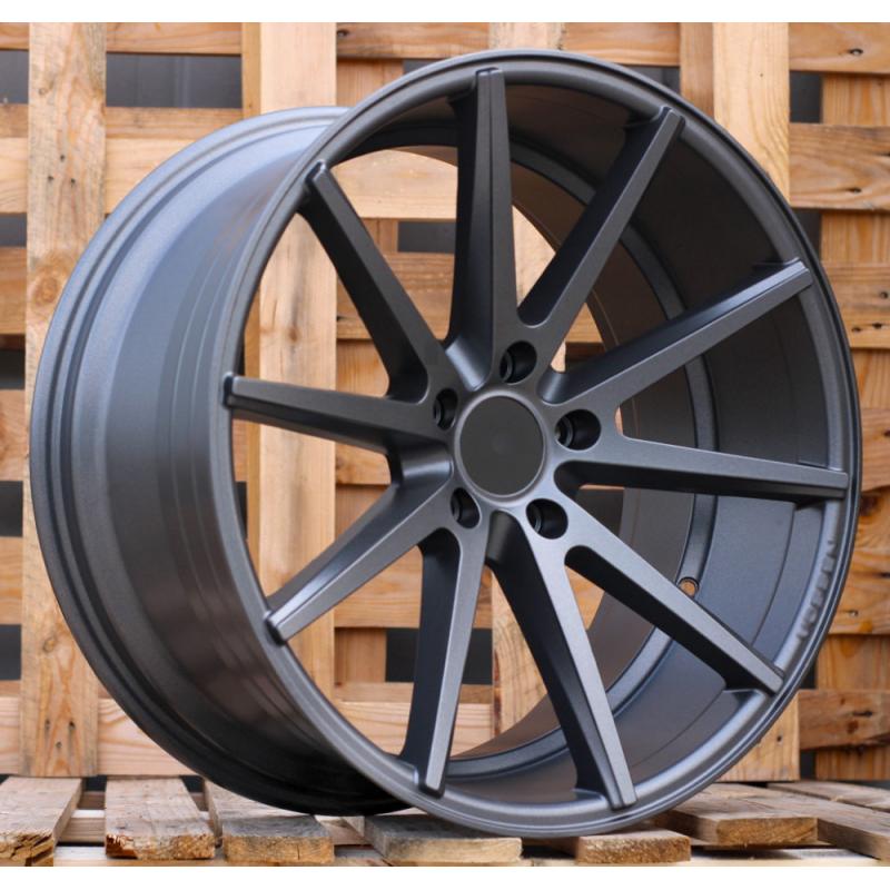 R20x10 5X120 ET 38 72.6 QC1122 Grey Polished Matt (MGM) For RACIN (K3+A) ((AKC 100 Eur) Style Vossen) R20x10 5X120 ET 38 72.6 QC1122 Grey Polished Matt (MGM) For RACIN (K3+A) ((AKC 100 Eur) Style Vossen)