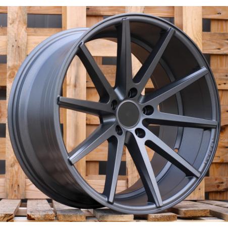 R20x10 5X120 ET 38 72.6 QC1122 Grey Polished Matt (MGM) For RACIN (K3+A) ((AKC 100 Eur) Style Vossen)