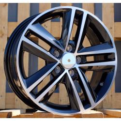 R15x6 5X100 ET 40 57.1 SW110 Black Polished (MB) For VW (P1)