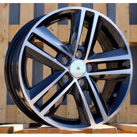 R15x6 5X100 ET 40 57.1 SW110 Black Polished (MB) For VW (P1)