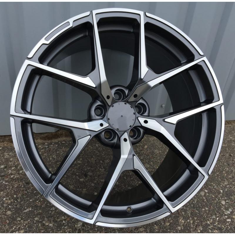 R20x8.5 5X112 ET 30 66.6 XE137 (BY1225) Grey Polished (MG) For MER (P) (Rear+Front (AKC 120 Eur)) R20x8.5 5X112 ET 30 66.6 XE137 (BY1225) Grey Polished (MG) For MER (P) (Rear+Front (AKC 120 Eur))