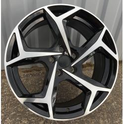 R18x8 5X112 ET 44 57.1 XE182 (BK5512) Black Polished (MB) For VW (K4)