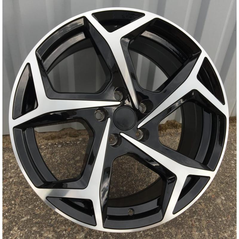 R18x8 5X112 ET 44 57.1 XE182 (BK5512) Black Polished (MB) For VW (K4) R18x8 5X112 ET 44 57.1 XE182 (BK5512) Black Polished (MB) For VW (K4)