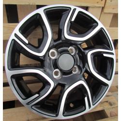 R14x6 4X100 ET 35 54.1 XE186 Black Polished (MB) For KIA (R)
