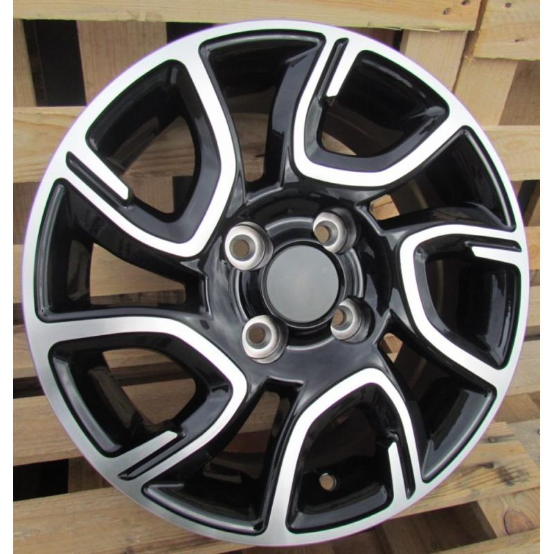 R14x6 4X100 ET 35 54.1 XE186 Black Polished (MB) For KIA (R) R14x6 4X100 ET 35 54.1 XE186 Black Polished (MB) For KIA (R)