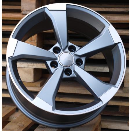 R18x8 5X112 ET 45 66.5 XE351 (BY1491) Grey Polished Half Matt (MGHM) For AUD (Z3)
