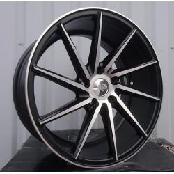 R20x9 5X120 ET 38 74.1 XF096 (QC175) Black Polished (MB) For RACIN (K3) ((AKC 80 Eur)(LEFT) Style Vossen)