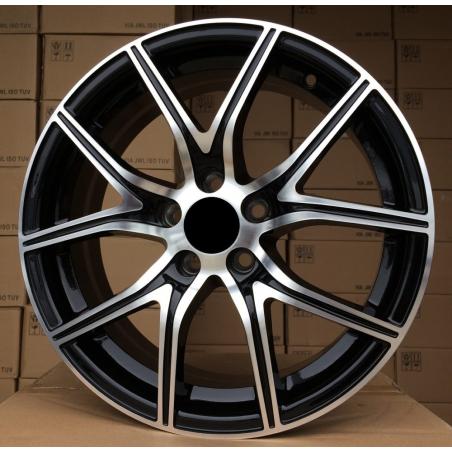 R16x6.5 5X98 ET 38 58.1 XF165 Black Polished+Powder Coating (MBPC) For RACIN (P1)