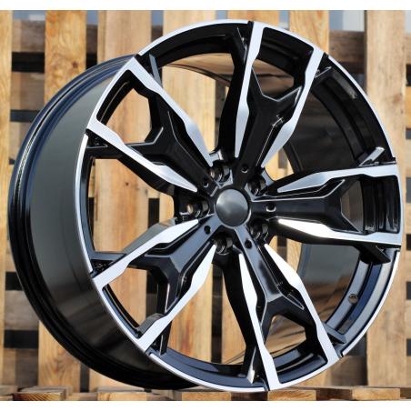 R20x8 5X112 ET 27 66.6 Y0204 Black Polished (MB) For BMW (K4+P) (New X3 (Rear+Front))