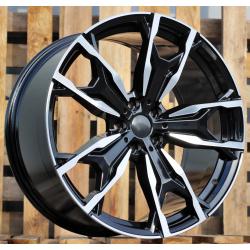 R20x9.5 5X112 ET 43 66.6 Y0204 Black Polished (MB) For BMW (K4+P) (New X3 (Rear+Front))