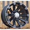 R17x8.5 6X139.7 ET 0 110.1 Y0210 Black Half Matt+Polished Lip (BLHMPL) For 4X4 (R)