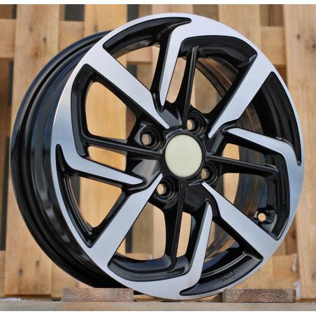 R14x5 4X100 ET 41 54.1 Y1126 Black Polished (MB) For HYUND (R) (NEW Model)