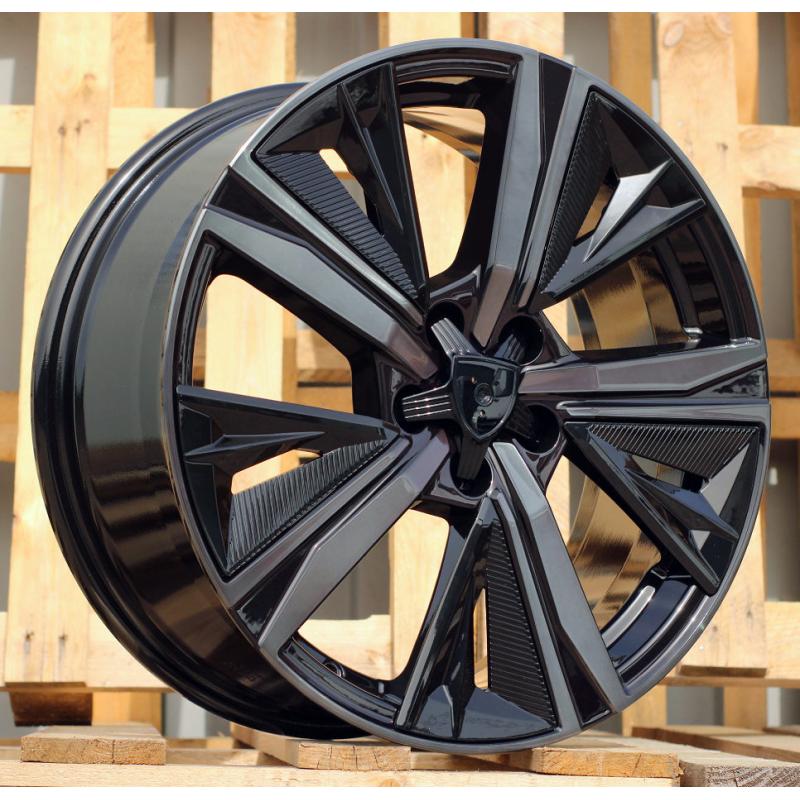 R17x7 4X108 ET 25 65.1 Y1187 (LU2402) Black+Tinted Face (BLTF) For PEUG (P1) (NEW Design Carved Spokes) R17x7 4X108 ET 25 65.1 Y1187 (LU2402) Black+Tinted Face (BLTF) For PEUG (P1) (NEW Design Carved Spokes)