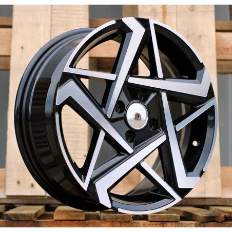 R16x6.5 4X100 ET 45 54.1 Y1237 Black Polished (MB) For HYUND (K4)