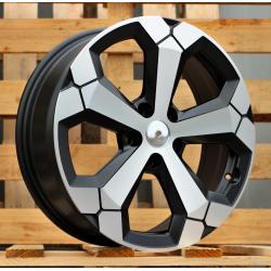 R18x6.5 5X114.3 ET 32 66.1 Y1274 Black Polished Half Matt (MBHM) For DACIA (K2) (NEW Model)