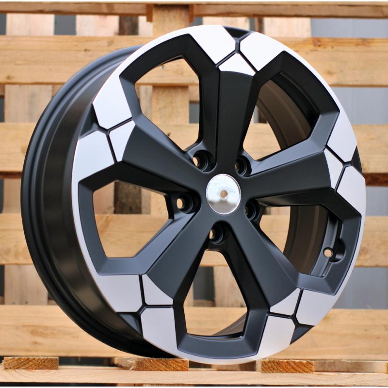 R17x6.5 5X114.3 ET 45 66.1 Y1274 Black Partial Polished Half Matt (BPHM) For DACIA (K2) (NEW Model) R17x6.5 5X114.3 ET 45 66.1 Y1274 Black Partial Polished Half Matt (BPHM) For DACIA (K2) (NEW Model)