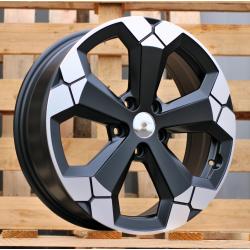 R18x6.5 5X114.3 ET 45 66.1 Y1274 Black Partial Polished Half Matt (BPHM) For DACIA (K2) (NEW Model)