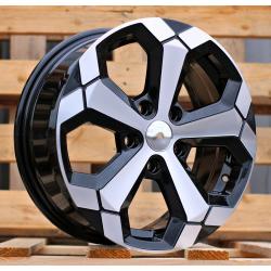R16x6.5 5X114.3 ET 33 66.1 Y1274 Black Polished (MB) For DACIA (K2) (NEW Model)