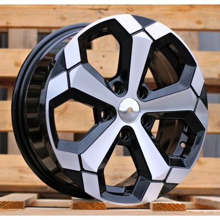 R16x6.5 5X114.3 ET 33 66.1 Y1274 Black Polished (MB) For DACIA (K2) (NEW Model)