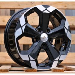 R16x6.5 5X114.3 ET 45 66.1 Y1274 Black Partial Polished (BP) For DACIA (K4) (NEW Model)