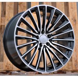 R20x8.5 5X112 ET 34.5 66.6 Y5909B Black Polished (MB) For MER (P) (Rear+Front)